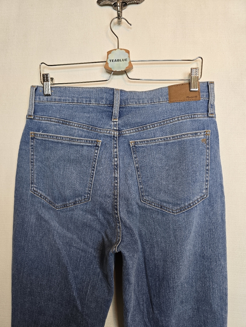 Madewell The Perfect Vintage Jean Size 29 Distressed Straight Leg Raw Hem M9244 - Picture 9 of 12